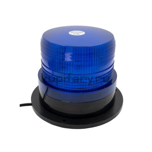 Маяк проблесковый светодиодный синий 130 мм на магните в прикуриватель PM2096