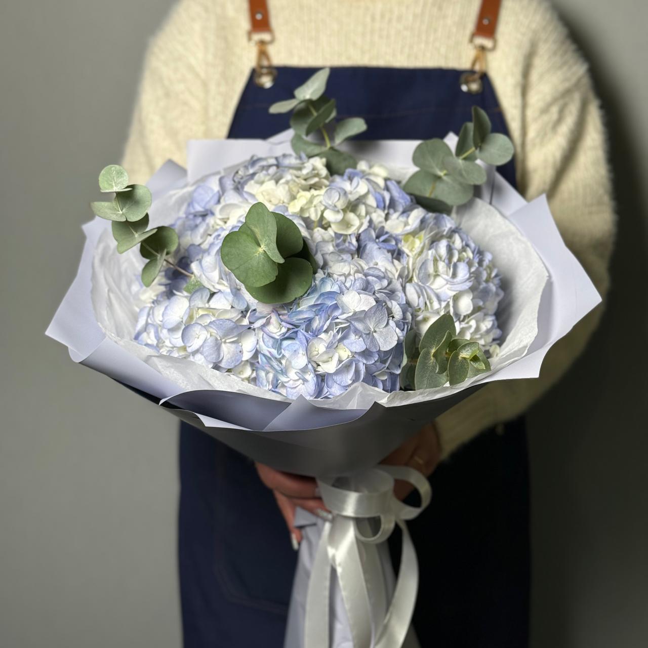 Гортензии с эвкалиптом 5шт