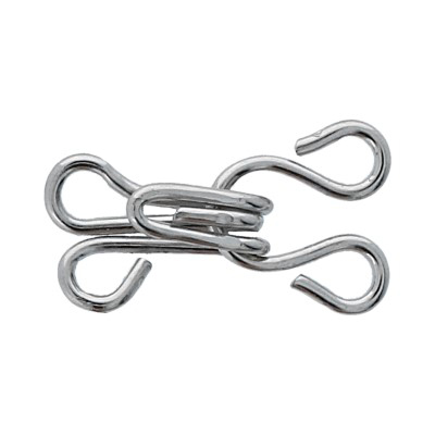 Крючки и петли пришивные Gamma цвет никель 6 комплектов в упаковке Разный размер (G.HE-6)