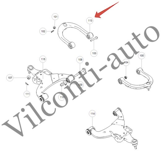 РЫЧАГ ПЕРЕДНЕЙ ПОДВЕСКИ ВЕРХНИЙ ПРАВЫЙ TANK 700 2904102XKL01A 100% ОРИГИНАЛ