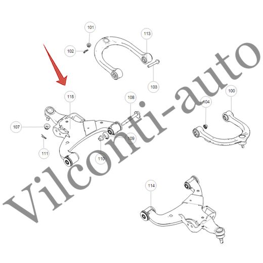 РЫЧАГ ПЕРЕДНЕЙ ПОДВЕСКИ НИЖНИЙ ПРАВЫЙ TANK 700 2904104XKF11A 100% ОРИГИНАЛ