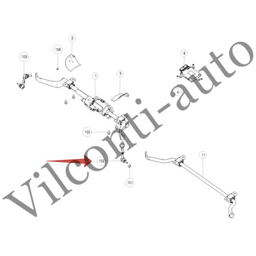 СТОЙКА ПЕРЕДНЕГО СТАБИЛИЗАТОРА ЛЕВАЯ TANK 700 2906103XKL01A 100% ОРИГИНАЛ