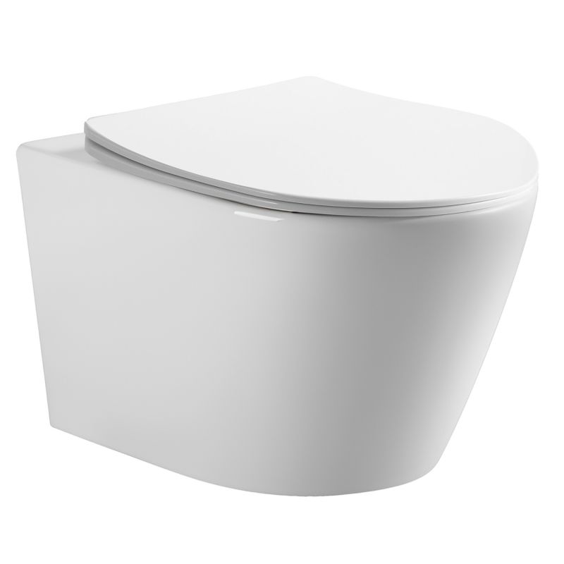 Унитаз подвесной Azario VENTO 360х485х350 безободковый, c быстросьемным сиденьем микролифт AZ-1046