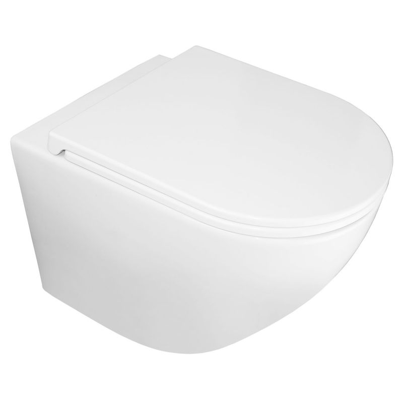 Унитаз подвесной PRO 370х490х360 безободковый, с сидением микролифт PRO-0001