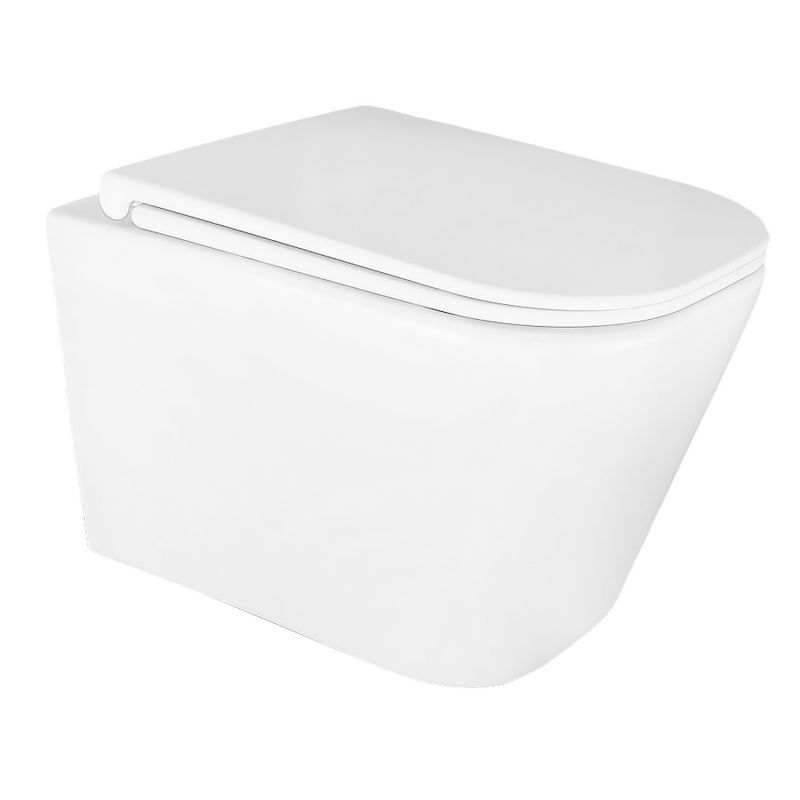 Унитаз подвесной Azario ESCONDA 345х490х350 безободковый, смыв скрытое торнадо, AZ-2805E