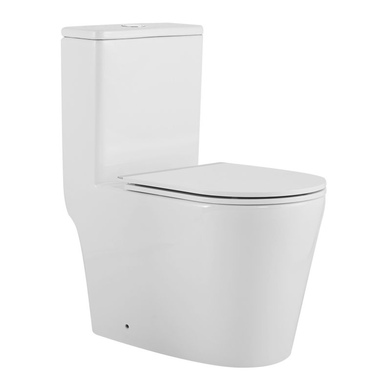 Унитаз-моноблок AZARIO Nimbus 360x680х813 безободковый, система слива скрытое торнадо, AZ-6080-AP