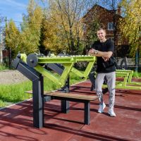 Power-1800 Уличный тренажер Жим лежа с переменной нагрузкой