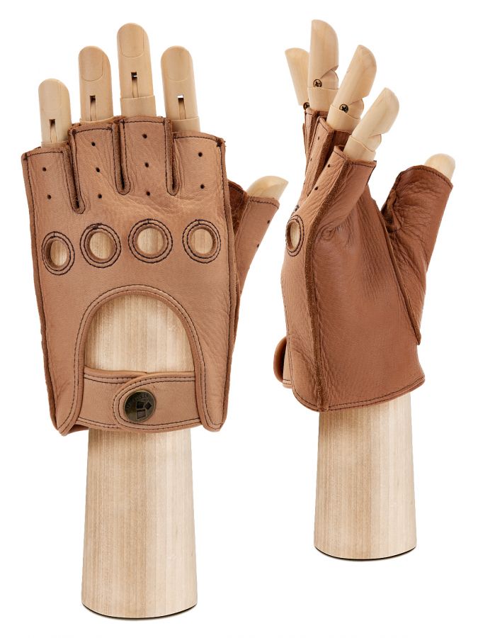 Перчатки мужские б/п OS898 camel ELEGANZZA