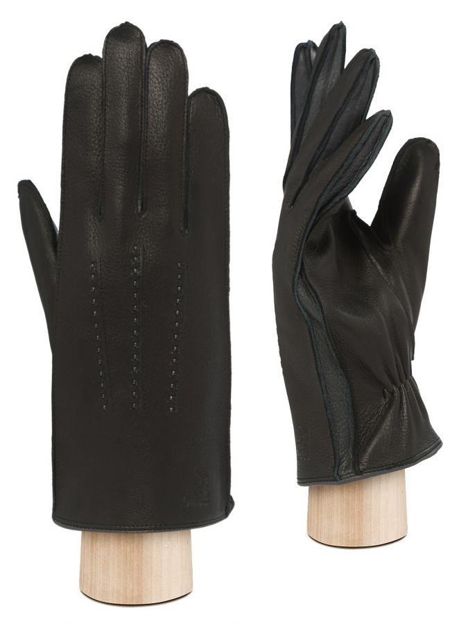 Перчатки мужские 100% ш HS790 black/d.grey ELEGANZZA