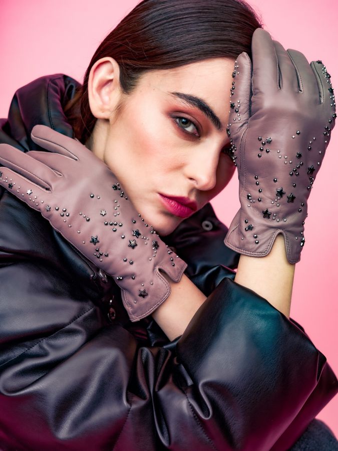 Перчатки женскиеские ш+каш. IS01441 antler ELEGANZZA