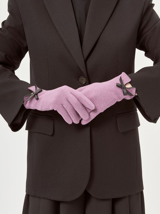 Перчатки жен флис LB-CP-139 dirty pink LABBRA