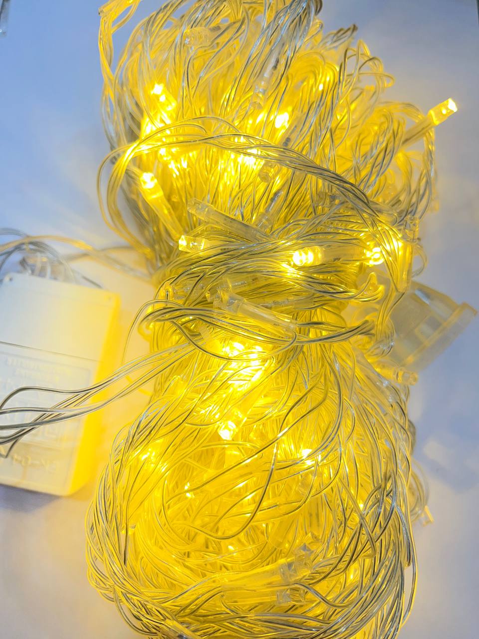 гирлянда штора водопад 1,5х1,5м желтая