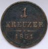 Император Франц Иосиф I 1 крейцер Австрия 1851