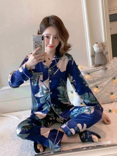 Пижама "ОКСФОРД" шелк, синий банановый лист