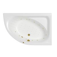 Акриловая ванна WHITECROSS Aquarella 170x110 (правая) "NANO" (золото) схема 1