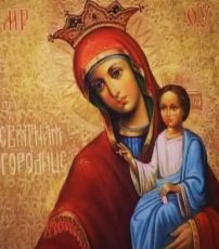 Икона Божией Матери Водосвятная  (рукописная)