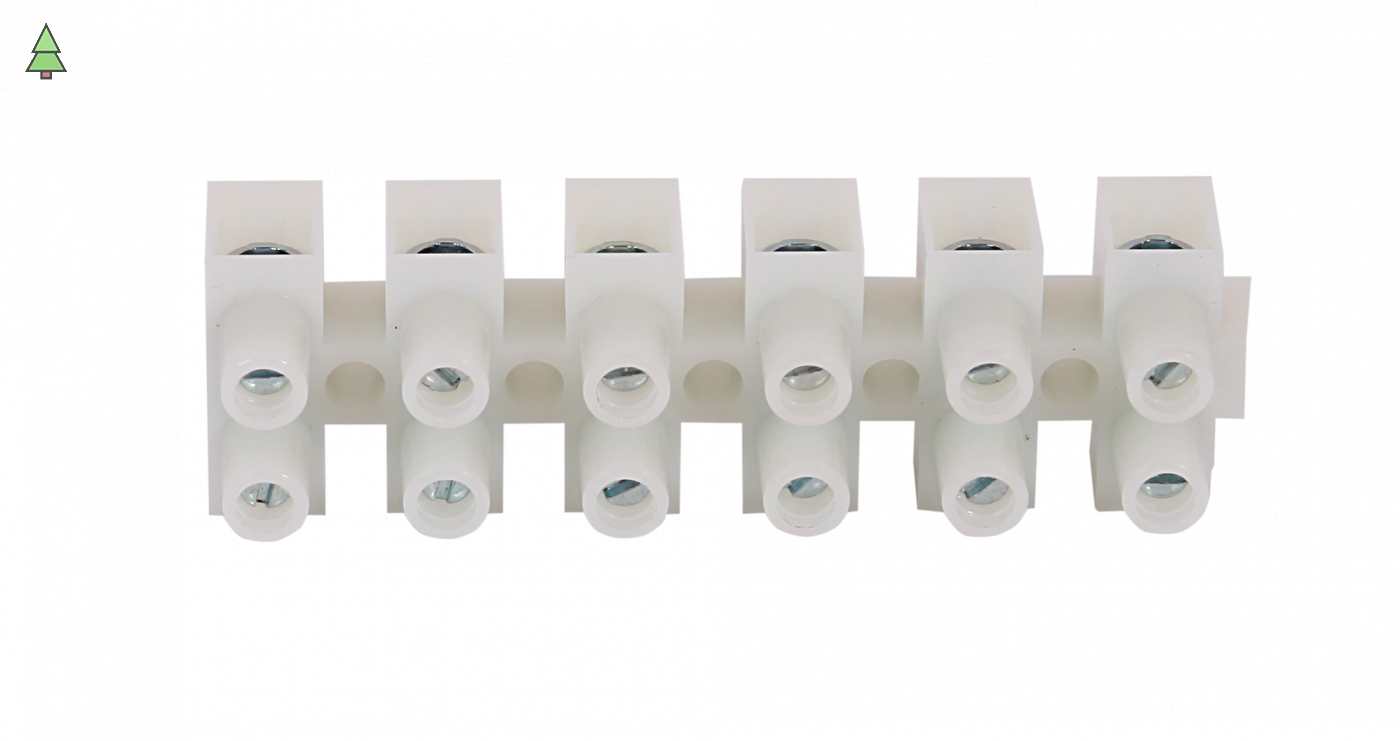 Клеммная колодка SAWO STP-TB6 (6-полюсная белого цвета для печи и парогенератора)