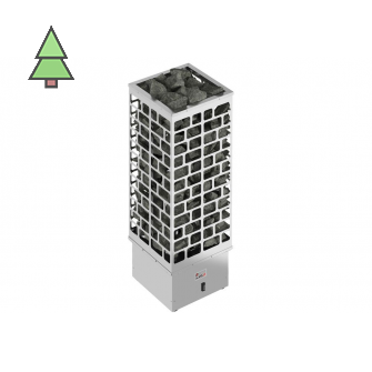 Электрическая печь SAWO Cubos CUB3-90Ni2-P (9 кВт, нержавейка), выносной пульт (встроенный блок мощности, пульт покупается отдельно)