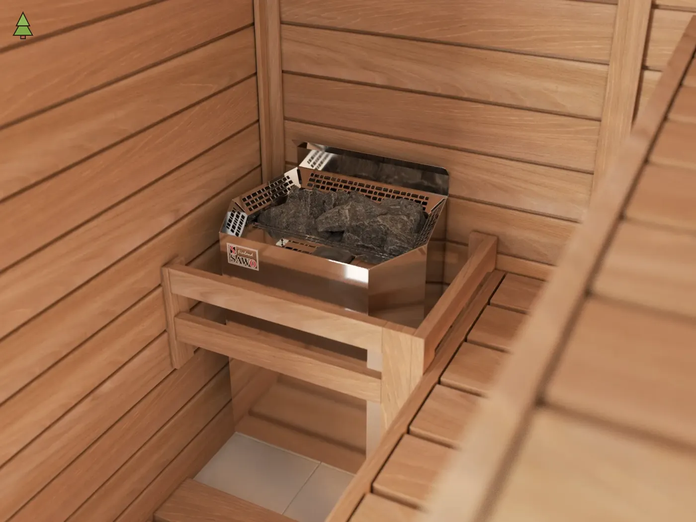 Электрическая печь SAWO NORDEX MINI COMBI NRMC-30NS-Z (3 кВт, с парогенератором,внутри оцинковка, снаружи нержавейка), выносной пульт (пульт и блок мощности докупаются отдельно)