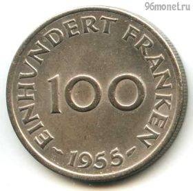 Саар 100 франков 1955