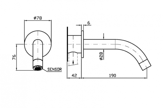 Сенсорный смеситель для раковины Zucchetti Isy22 ZIS1737 излив 19 см схема 2