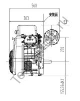 Двигатель RATO R999 D28,575 E 18A чертеж присоединительных размеров