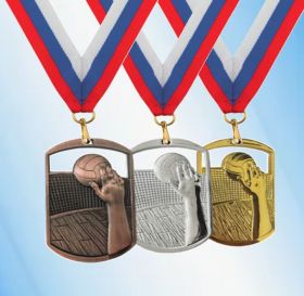 Наградной комплект из 3-х медалей 70х40 мм Шильд волейбол