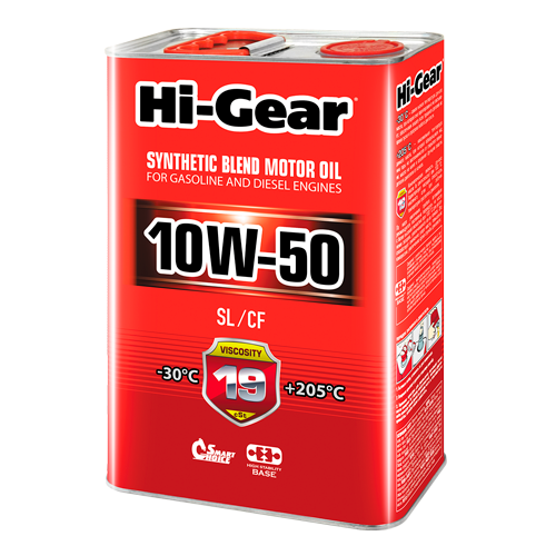 Hi-Gear API SL/CF SAE 10W-50, 4л