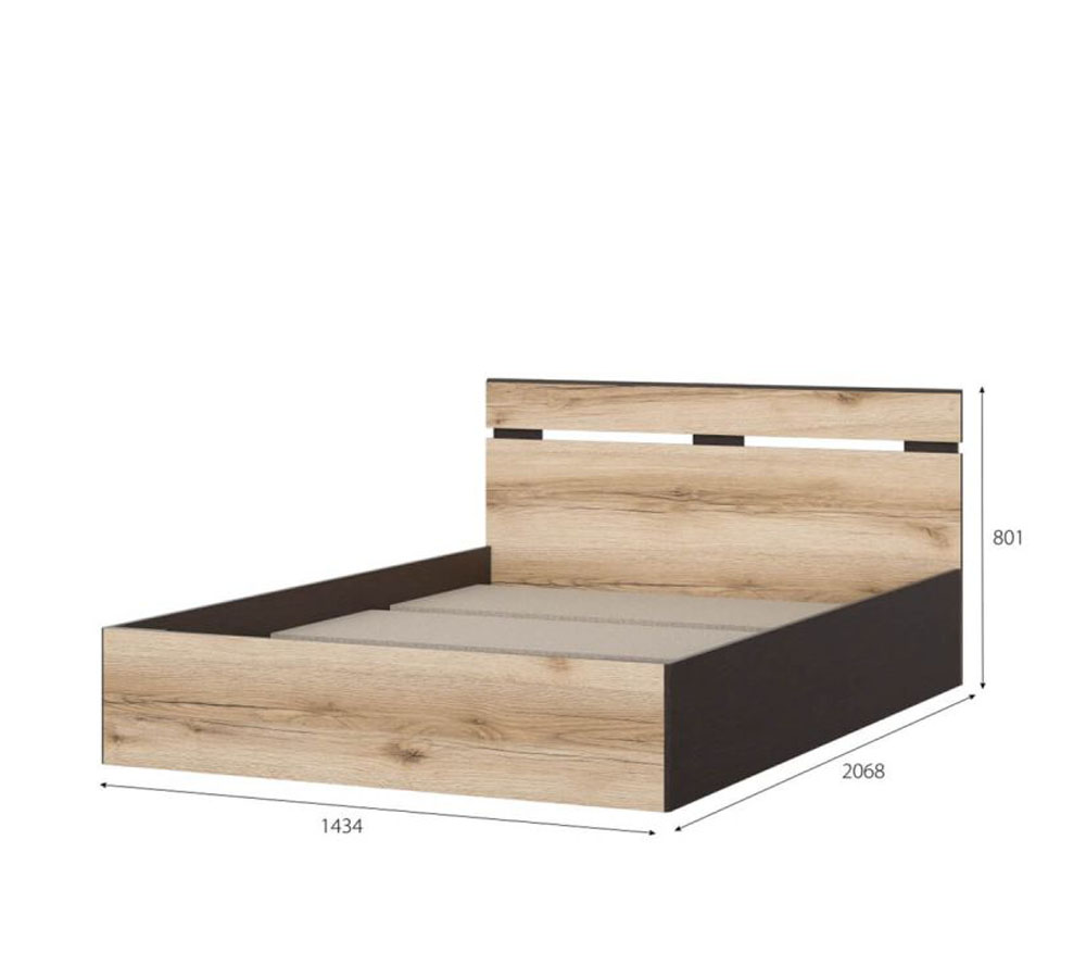 Кровать 1,4м "Берген" СИМПЛ без матраса