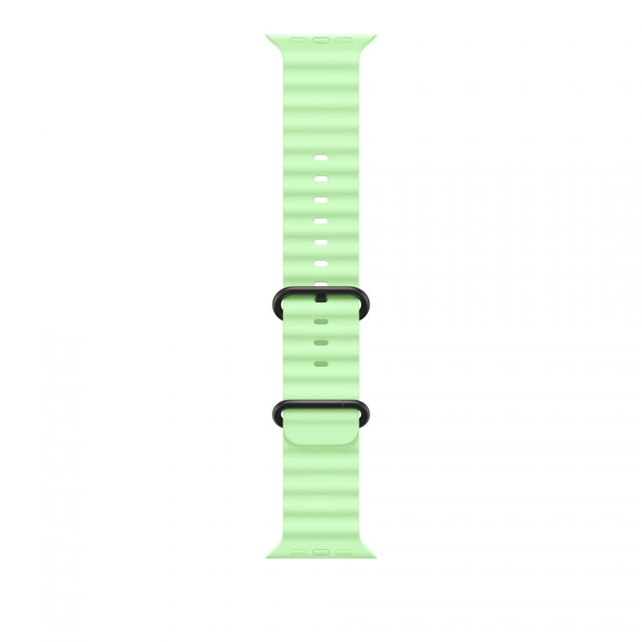 Ремешок Apple Watch Ulta 49mm Neon Green Ocean Band - Black Titanium Finish оригинал