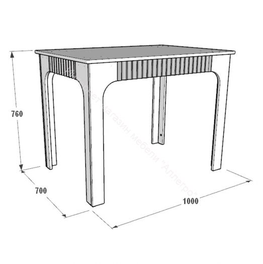 Стол обеденный Ольга 3 Дуб коми