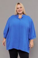 Блузка больших размеров Б01 сингапур [василек]