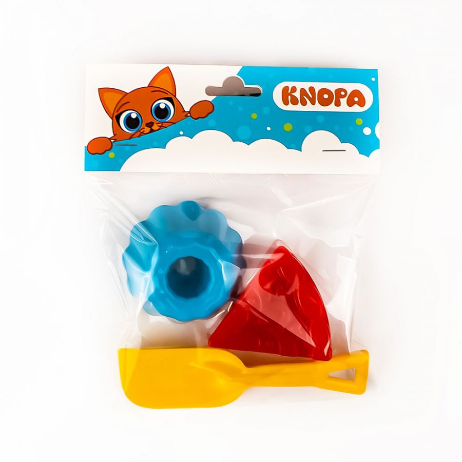 Песочный набор 2 формочки+совочек КНОПА