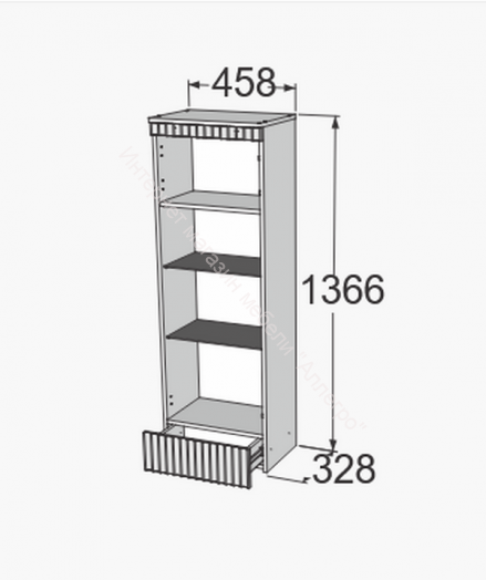 Шкаф навесной Ольга 3  Дуб коми