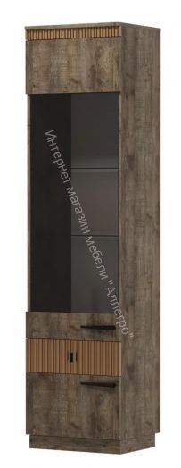 Шкаф витрина пенал на цоколе Ольга 3 Дуб коми