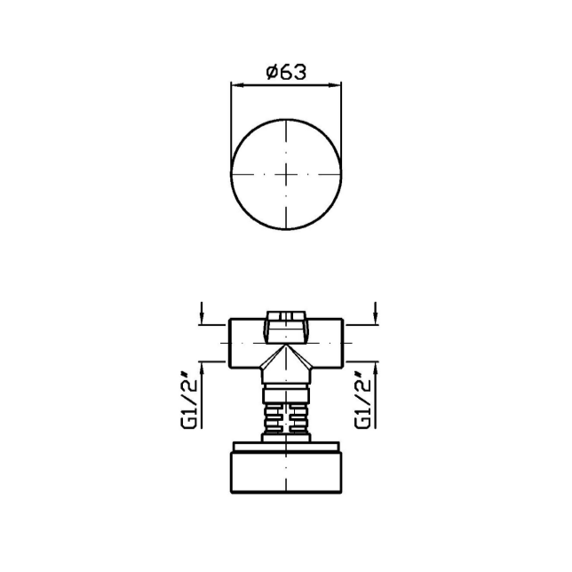 Запорный клапан 1/2 Zucchetti Isy22 ZIS5729 ФОТО
