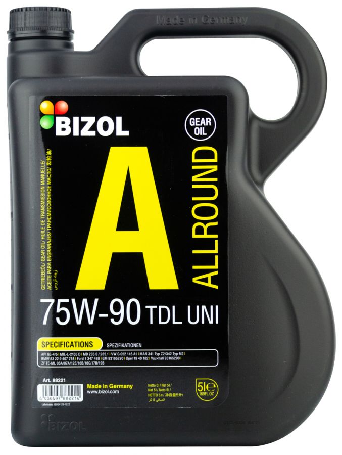BIZOL Allround Gear Oil TDL UNI 75W-90, 5л