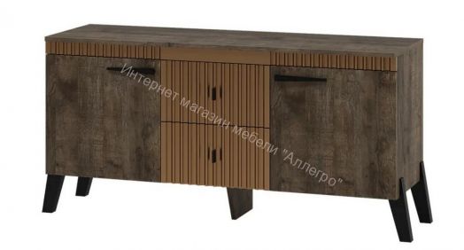 Тумба ТВ с ножками Ольга 3 Дуб коми