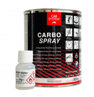 Шпатлевка 2К полиэфирная напыляемая "CARBO" прозрачная (0.82 кг) + отвердитель