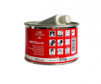 Шпатлевка 2К полиэфирная с алюминиевым наполнителем "Metallic" серебр. (1кг)