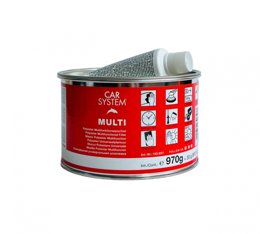 Шпатлевка 2К полиэфирная универсальная "Multi" беж. (1кг)