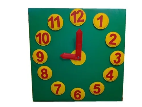 Детское игровое пособие мягких модулей «Часы»