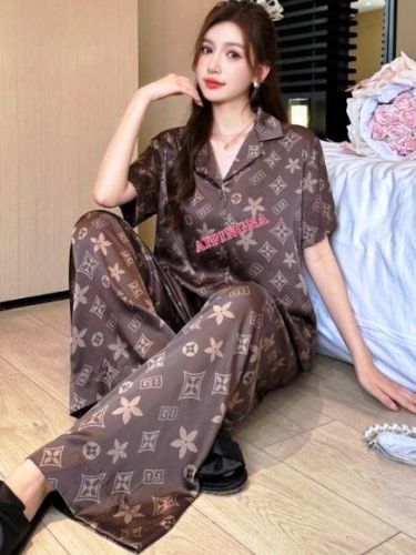 Пижама шелк с брюками  AIPINGNA 6201 (гучи)