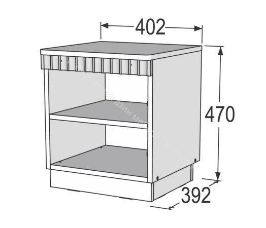 Тумба прикроватная на цоколе Ольга 3 Дуб коми