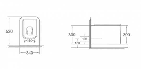 Унитаз подвесной с крышкой Boheme Mane 970-SET схема 3