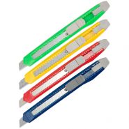 Нож канцелярский 9мм OfficeSpace, с фиксатором, европодвес 178793