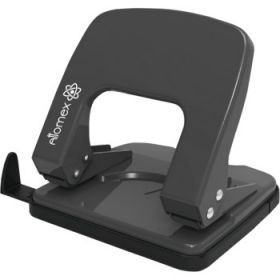 Дырокол "Attomex" (25 листов) металлический с линейкой, в картонной коробке, черный