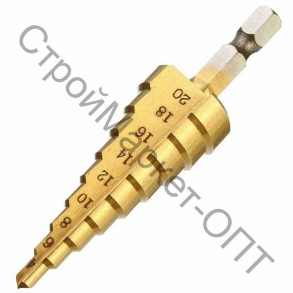 Сверло ступенчатое 4мм 20мм