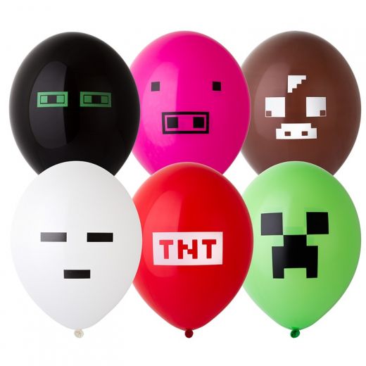 Шары "Пиксели Майнкрафт"