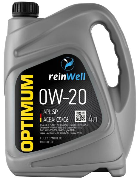 ReinWell 0W-20 API: SP; ACEA: C5,C6, 4л